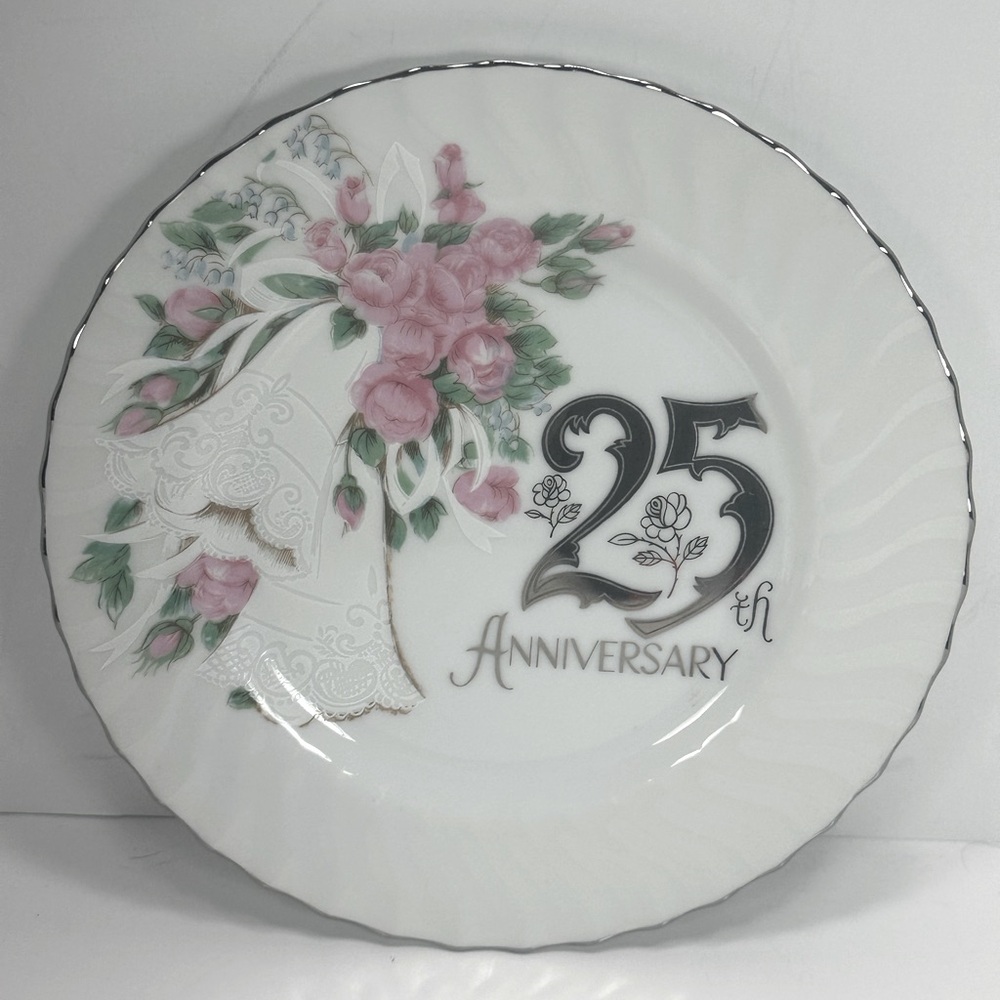Vintage 1985 Chatillon Porcelaine 25th Anniversary Plate